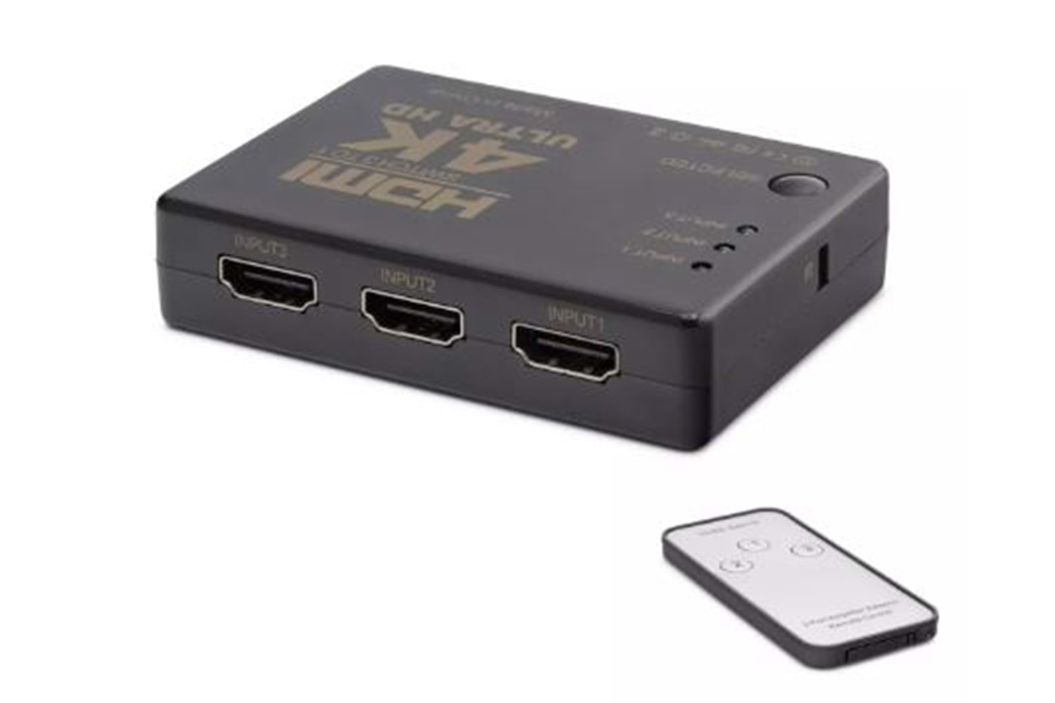 HADRON HDX1308 HDMI SWİTCH 3 GİRİŞ 1 ÇIKIŞ 4K KUMANDALI 3 PORT