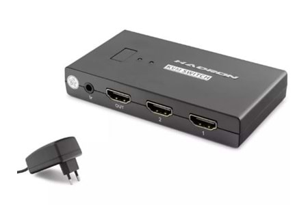 HADRON HDX1373 HDMI KVM SWİTCH 2 PORT + 4*USB HDMI KABLOLU SİYAH