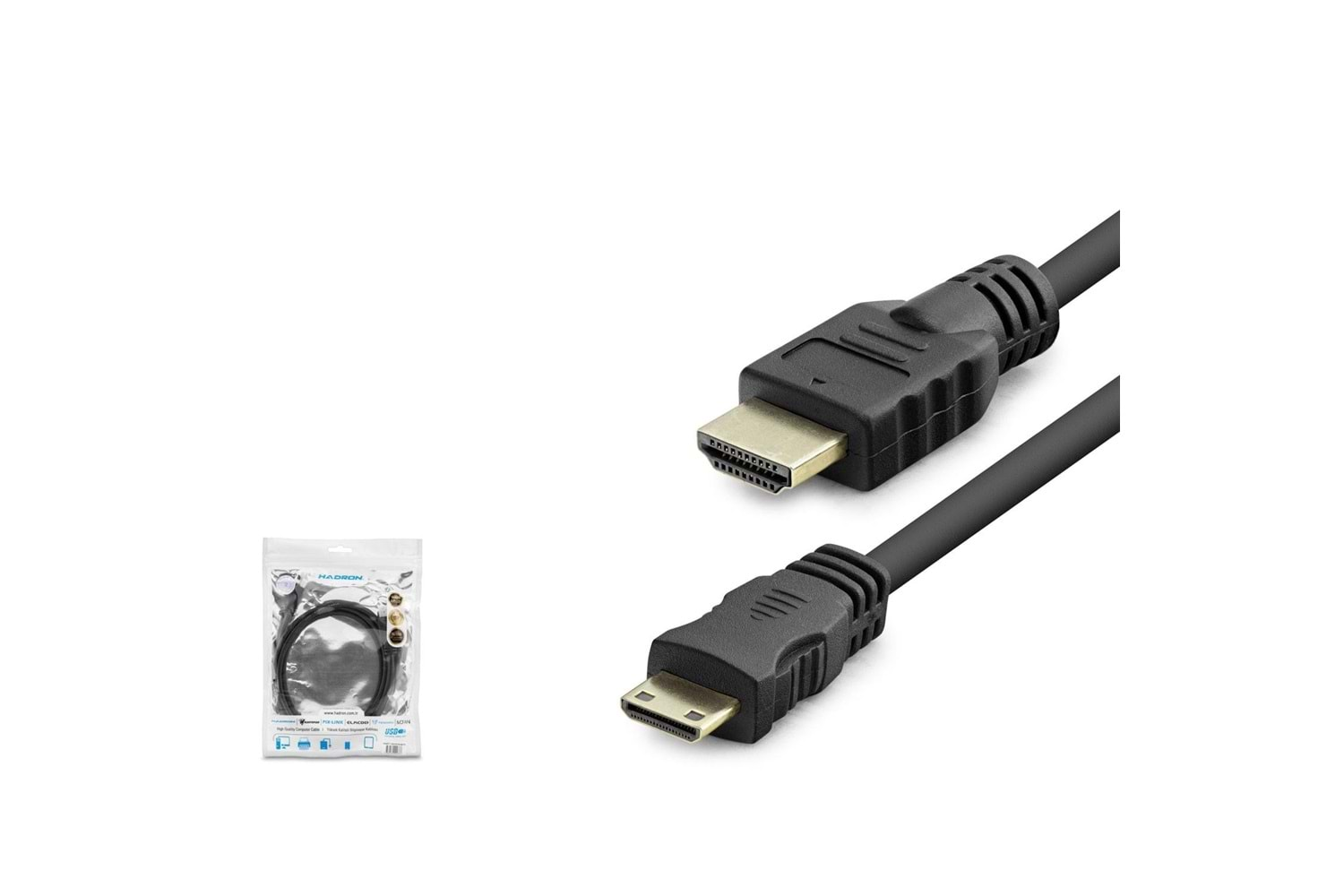 HDMI TO MINI HDMI KABLO PVC SİYAH 1.5M HADRON HDX2009