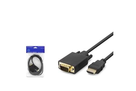 HDMI TO VGA KABLO 120HZ SİYAH 1.8M HADRON HDX7795