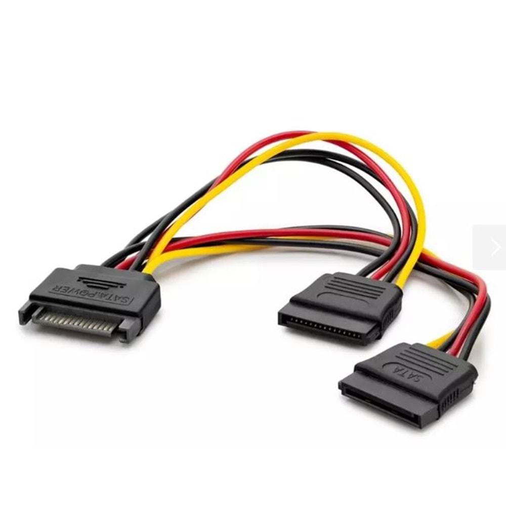 HADRON HDX5519 SATA POWER KABLO DÖKME 15CM SİYAH