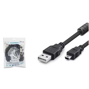 Hadron Hd7523 Usb Mini V3/5Pin To Usb Kablo 3M Siyah