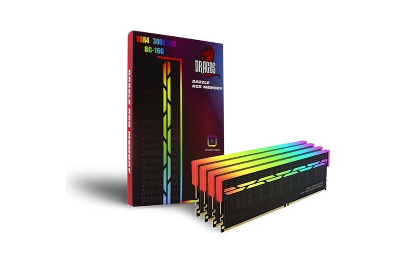 Dragos Sirius Vega M 16GB DDR4 3200MHZ Siyah Soğutuculu RGB Ram
