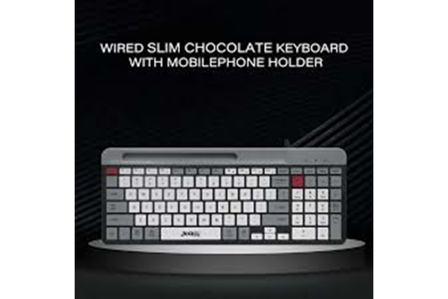 JEDEL USB KABLOLU BEYAZ -GRİ RENKLİ YUMUŞAK TUŞLU HIZLI TEPKİ SESSİZ DÜĞMELİ KLAVYE K37