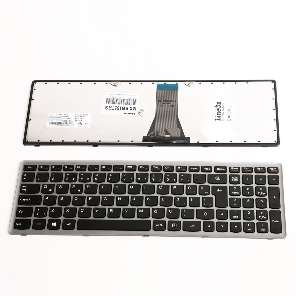 Lenovo Ideapad Z500 P500 Z500A Z500G P500 P500A GRİ ÇERÇEVELİ NOTEBOOK KLAVYE