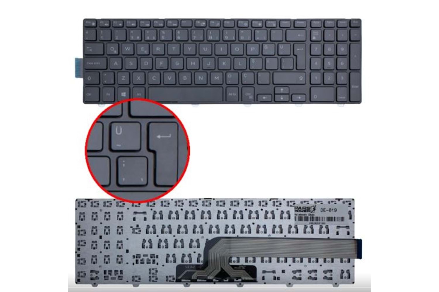 Dell 15-3000 Klavye Siyah Türkçe