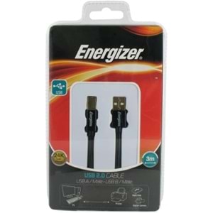 ENERGIZER 2.0 3m USB YAZICI SİYAH KABLO