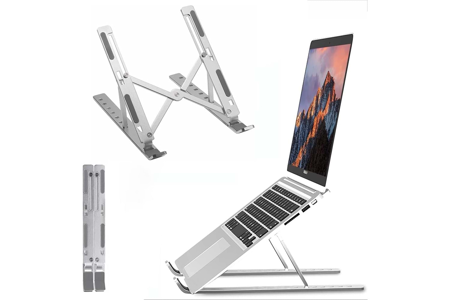 NOTEBOOK STAND AYARLANABİLİR , SİLİKON KAYDIRMAZ TABAN ALÜMİNYUM