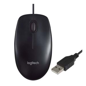 LOGITECH 1000 DPİ USB KABLOLU SİYAH MOUSE M90