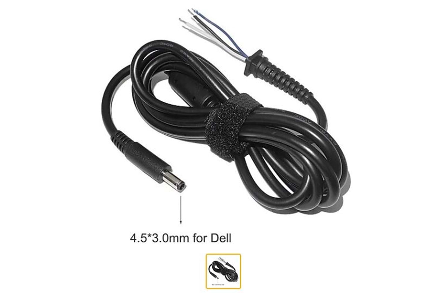 DELL 130W 4.5*3.0 YENİ NESİL SİYAH İNCE İĞNE UÇ ADAPTÖR TAMİR KABLOSU