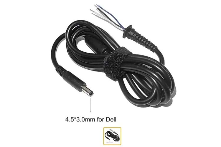 DELL 130W 4.5*3.0 YENİ NESİL SİYAH İNCE İĞNE UÇ ADAPTÖR TAMİR KABLOSU
