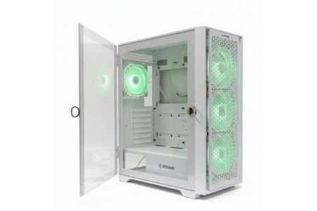 DARYUN NİRSA GAMING PRO 4 x 120 MM WHİTE ARGB FANLI BEYAZ BİLGİSAYAR KASASI