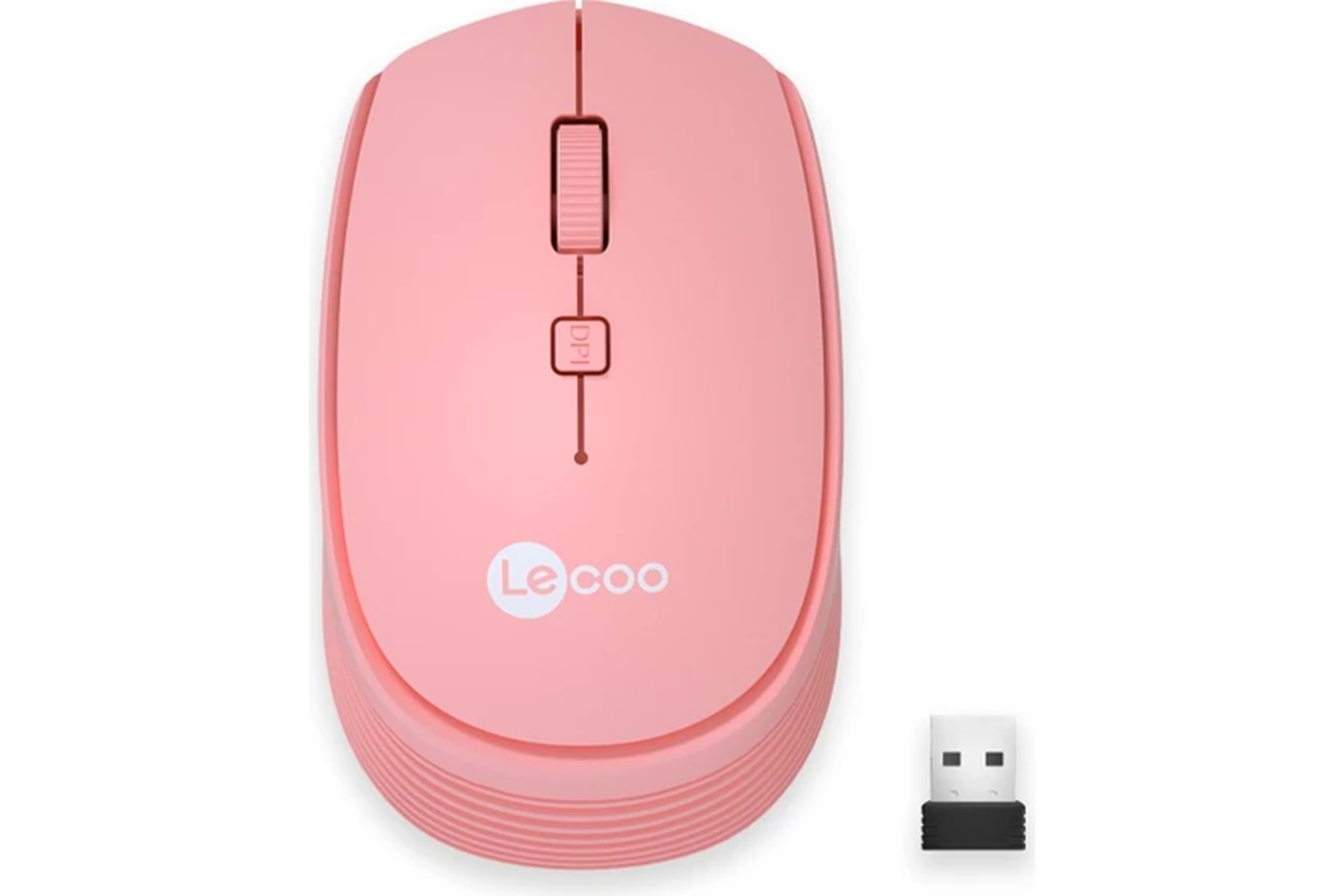 LENOVO LECOO WS202 1600DPI 4 TUŞLU KABLOSUZ MOUSE (PEMBE RENK)