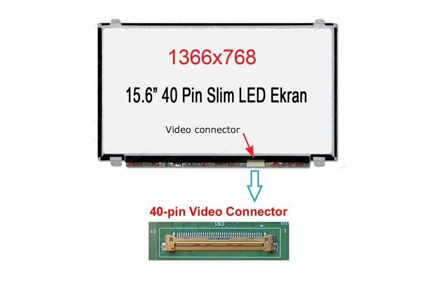 15.6 LED PANEL SLİM 40 PİN