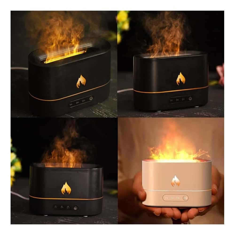 SHOAMI SH-N7 Tek Buhar Çıkış Noktası , Alev Efekti , Aromalı Hava Nemlendirici 200 ML