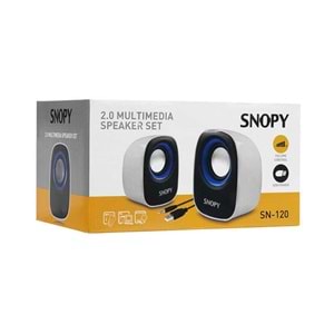 SNOPY 2.0 Multimedia USB BEYAZ-MAVİ HOPARLÖR SN-120