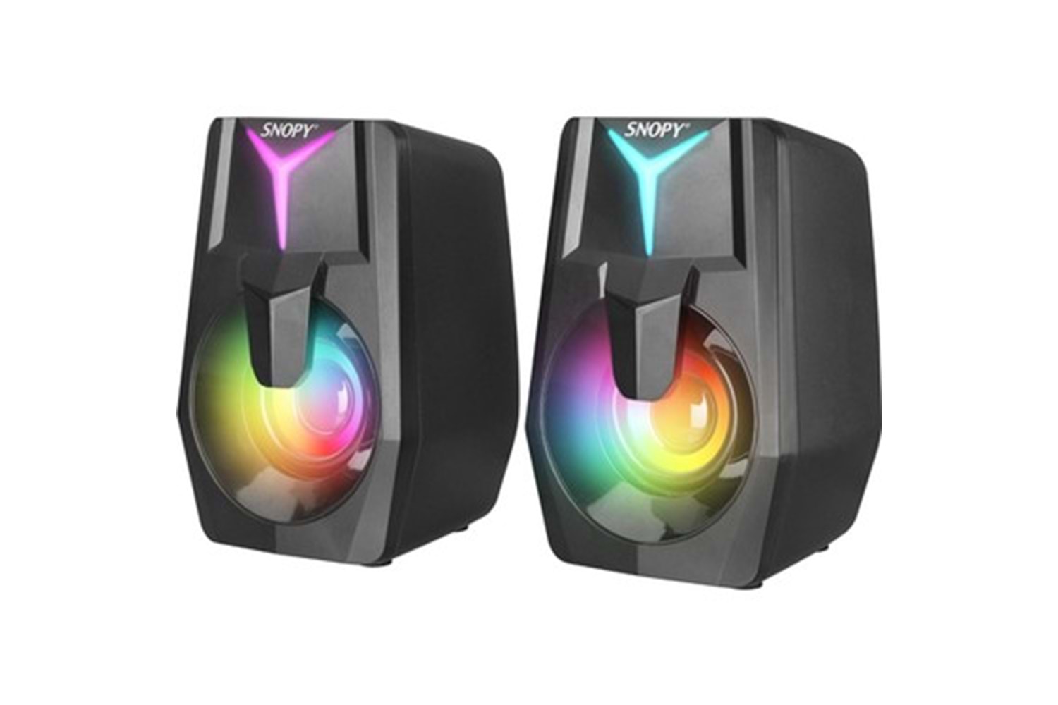Snopy STYLE 2.0 Multimedia IŞIKLI 3W*2 SİYAH USB HOPARLÖR SN-X22