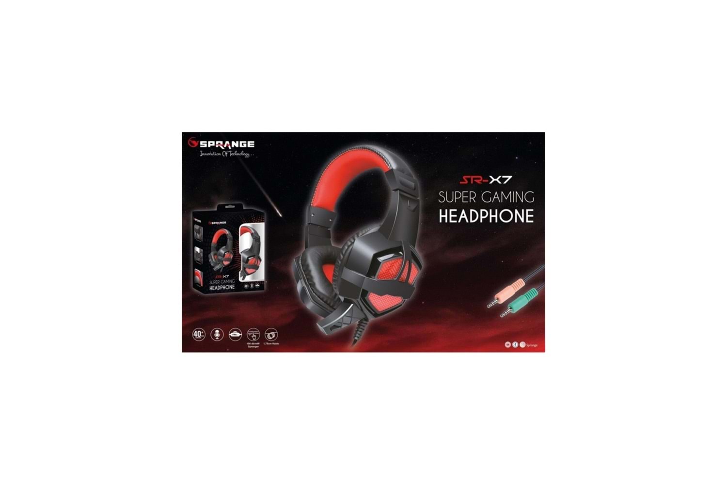 GAMİNG KULAKLIK AUX+MİC. GİRİŞLİ SR-X7