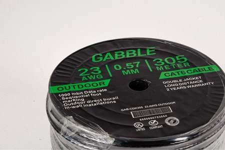 GABBLE GAB-CDK305 CAT6 305MT DIS ORTAM KABLO OD 0.57MM