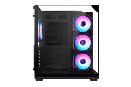 TURBOX AKVARYUM CAM TASARIM 4XARGB FAN USB 3.0 ATX 500W TERAS OYUNCU KASA