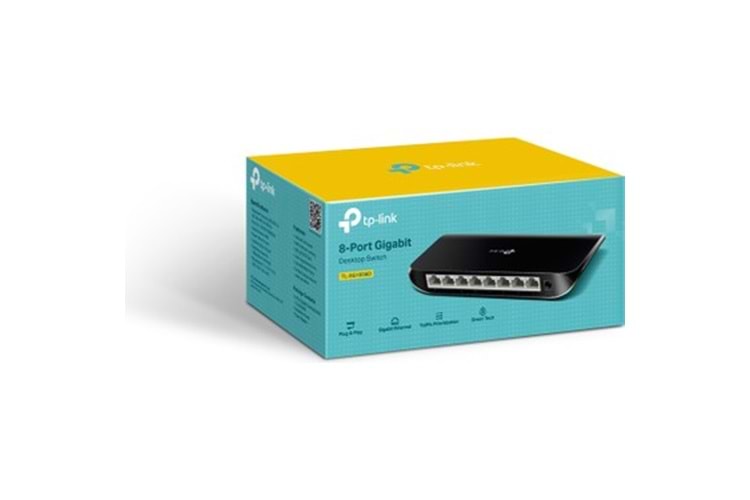 TP-LİNK TL-SG1008D 8PORT 10/100/1000 GIGABIT PLASTİK KASA YÖNETİLEMEZ SWITCH