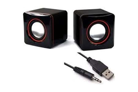 1+1 Siyah Mini Pc, Notebook Hoparlör D17 usb