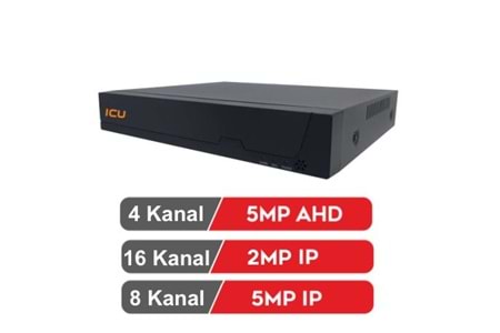 IC HD 5MN4-1XM D 4 KANAL DVR KAYIT CİHAZI (4 KANAL AHD 5MN - 1 HDD BAĞLANABİLİR, - AHD,TVI,CVI,CVBS, -- XMEYE 12V 3A ADAPTÖR İLE CALIŞIR)
