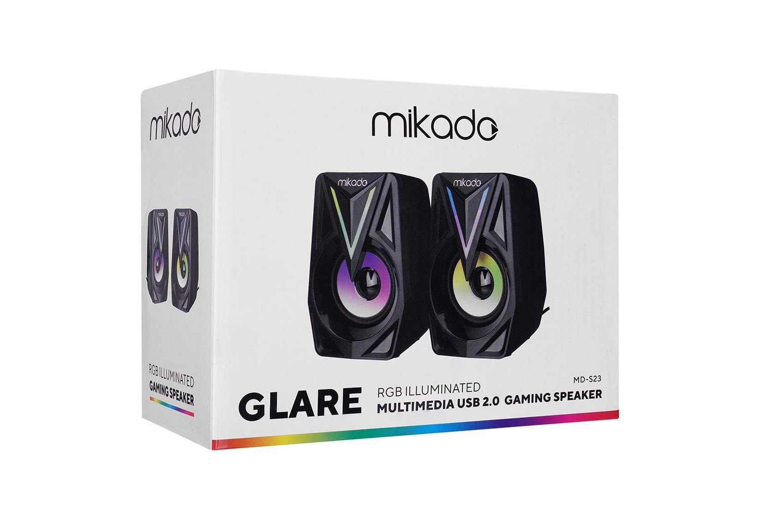 Mikado MD-S23 Glare 3Wx2 Siyah Usb 2.0 Rgb Speaker