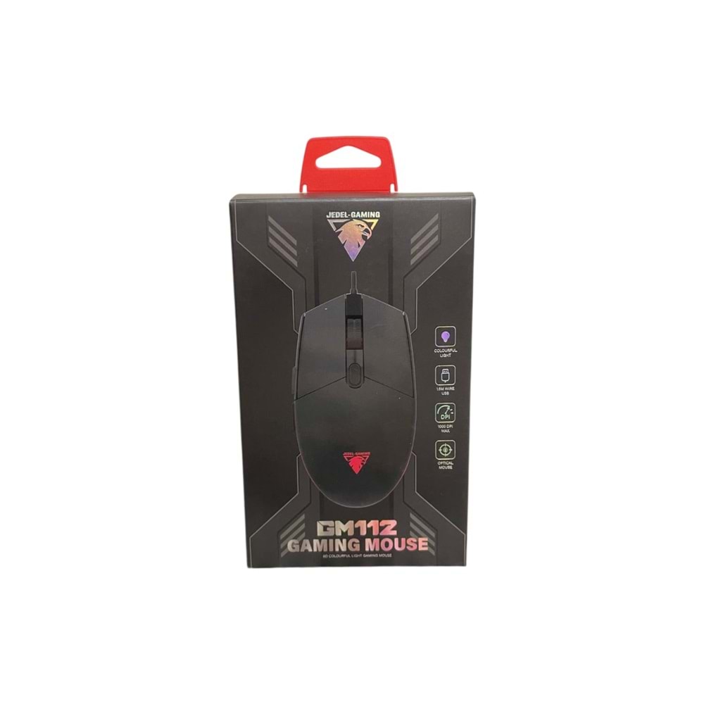 JEDEL GM112 IŞIKLI OYUNCU MOUSE 4 BUTON 1.5M