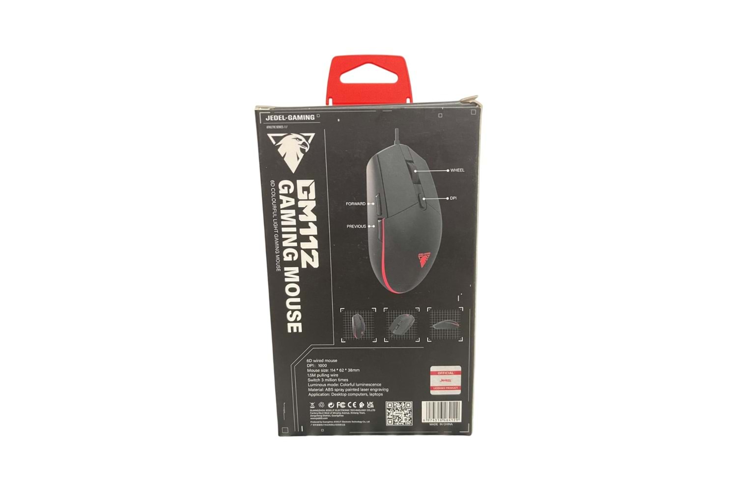 JEDEL GM112 IŞIKLI OYUNCU MOUSE 4 BUTON 1.5M