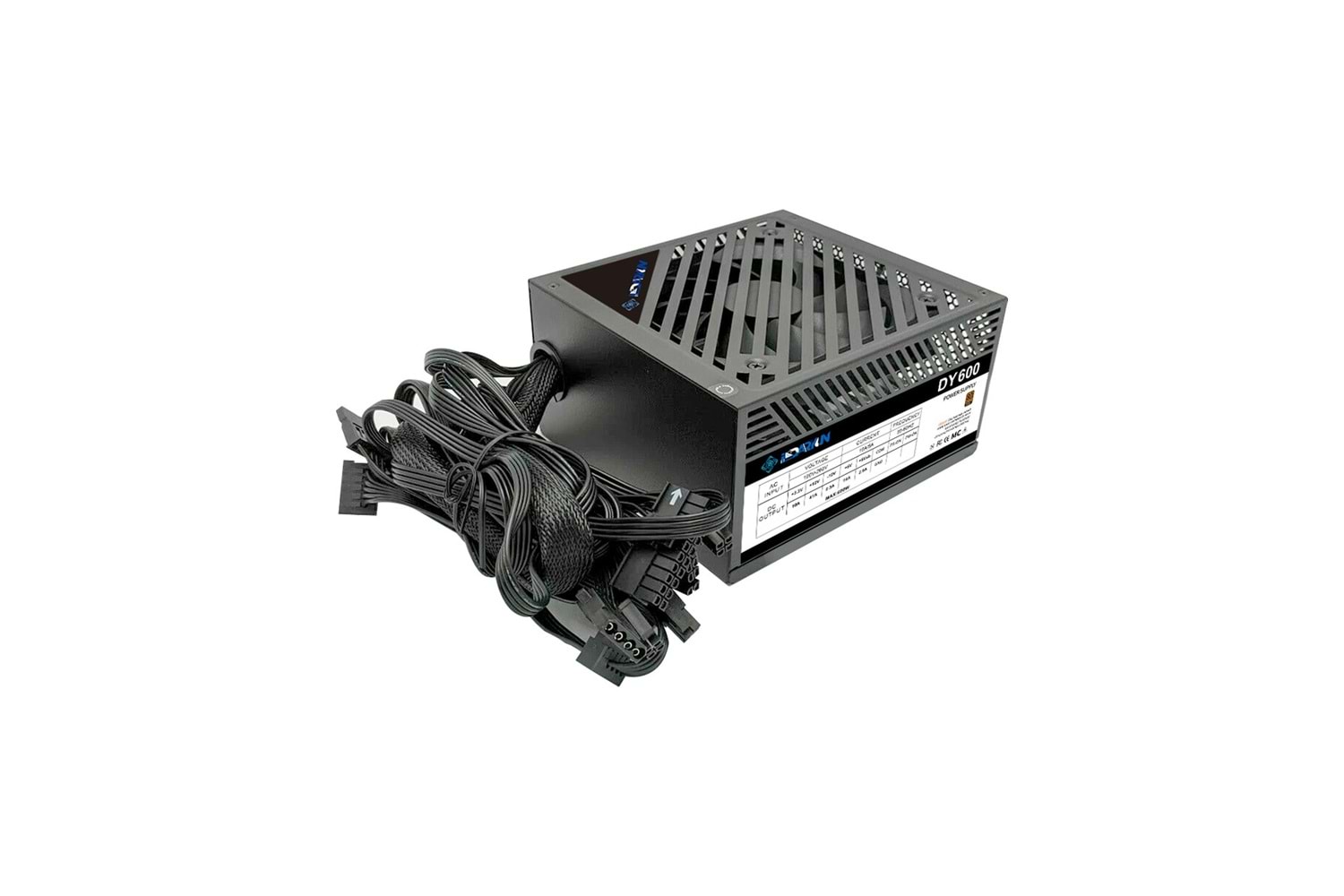 DARYUN DY600 SİYAH 600W 80+ POWER SUPPLY (KUTUSUZ)
