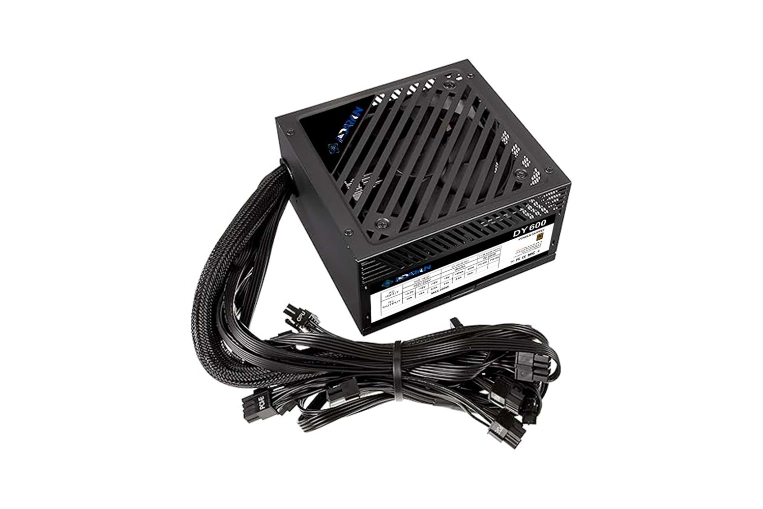 DARYUN DY600 SİYAH 600W 80+ POWER SUPPLY (KUTUSUZ)