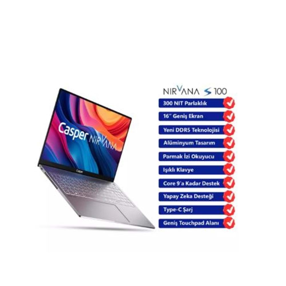 CASPER NİRVANA İ7 13620H 16GB DDR5 RAM 1TB M.2 NVME SSD 16