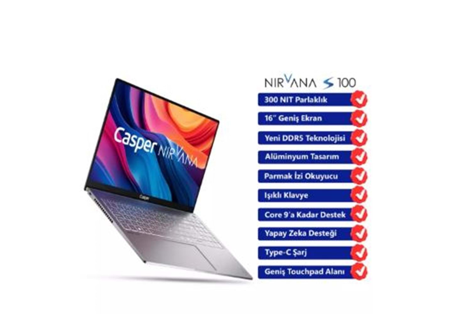 CASPER NİRVANA İ7 13620H 16GB DDR5 RAM 1TB M.2 NVME SSD 16