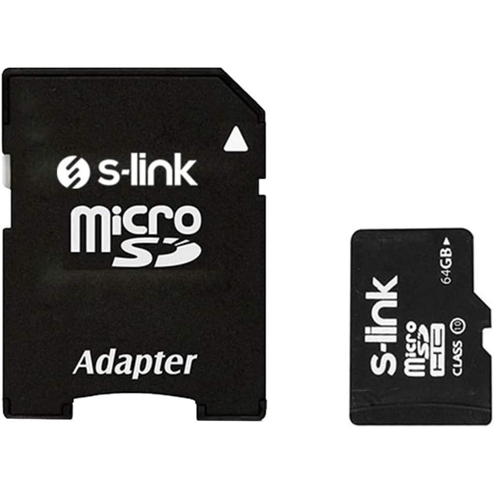S-Link SL-TF264 64 GB CLASS10 Adaptörlü Micro SD Kart Bellek