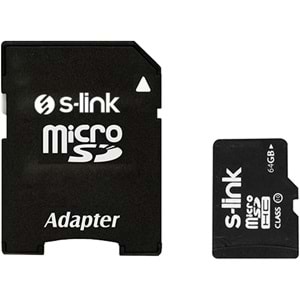 S-Link SL-TF264 64 GB CLASS10 Adaptörlü Micro SD Kart Bellek