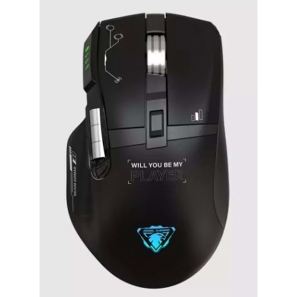 JEDEL GWH-101 ŞARJLI WİRELESS KABLOSUZ BLUETOOTH 12000 DPİ 6D GAMİNG SİYAH MOUSE
