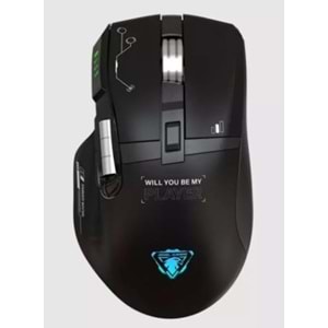 JEDEL GWH-101 ŞARJLI WİRELESS KABLOSUZ BLUETOOTH 12000 DPİ 6D GAMİNG SİYAH MOUSE