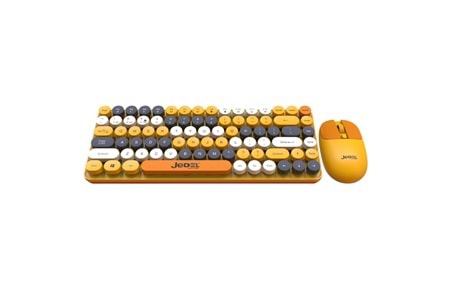 JEDEL WS682B BT+KABLOSUZ RENKLİ YUMUŞAK TUŞLU MİNİ KLAVYE+MOUSE SET