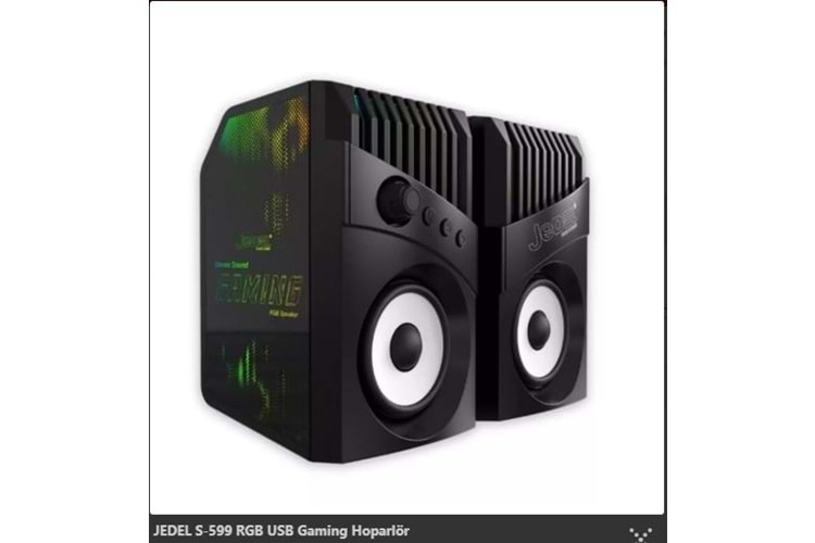 JEDEL S599 1+1 BLUETOOTH ÖZELLİKLİ YAN TARAFLARI RGB IŞIKLI HOPARLÖR