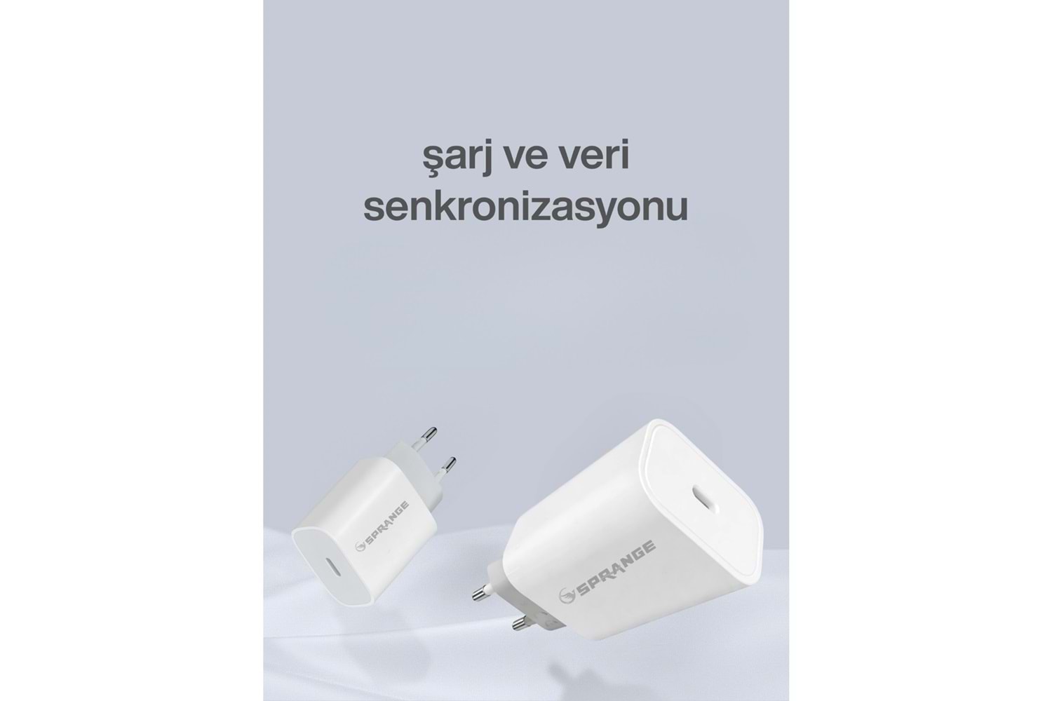 SPRANGE PT-45S 45W Type-C Iphone 15/16/17 Uyumlu Hızlı Şarj Adaptörü PT45S