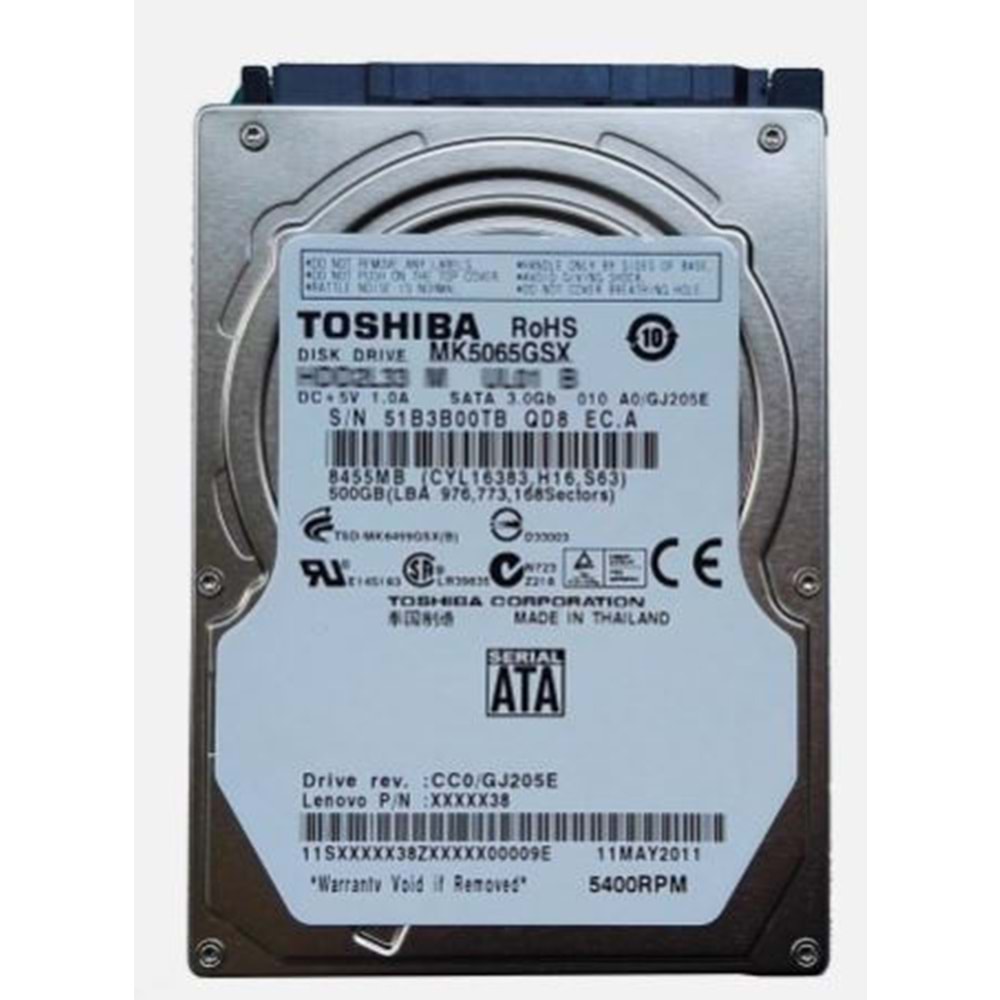 TOSHIBA MK5065GSX 500GB 5400RPM SATA 2.5