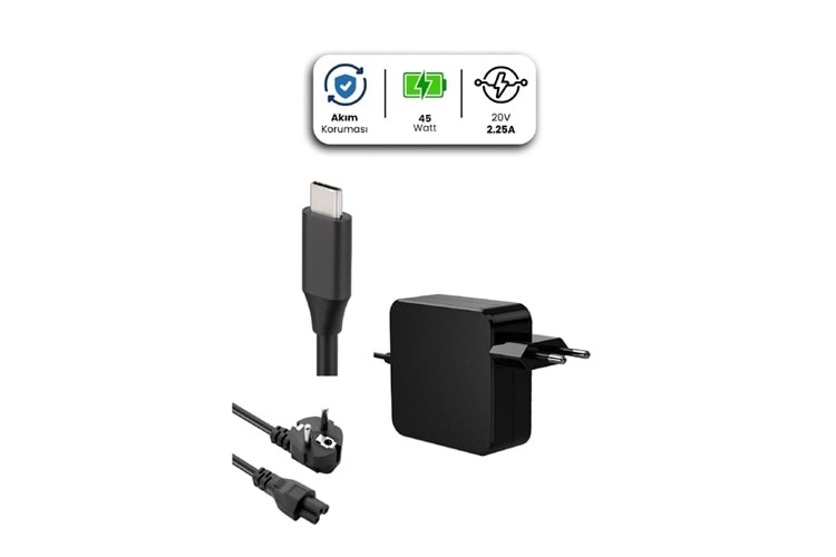 SPRANGE SR-L20 20V 2.25A TYPE-C 45W DUVAR TİPİ LENOVO İÇİN LAPTO ADAPTÖR