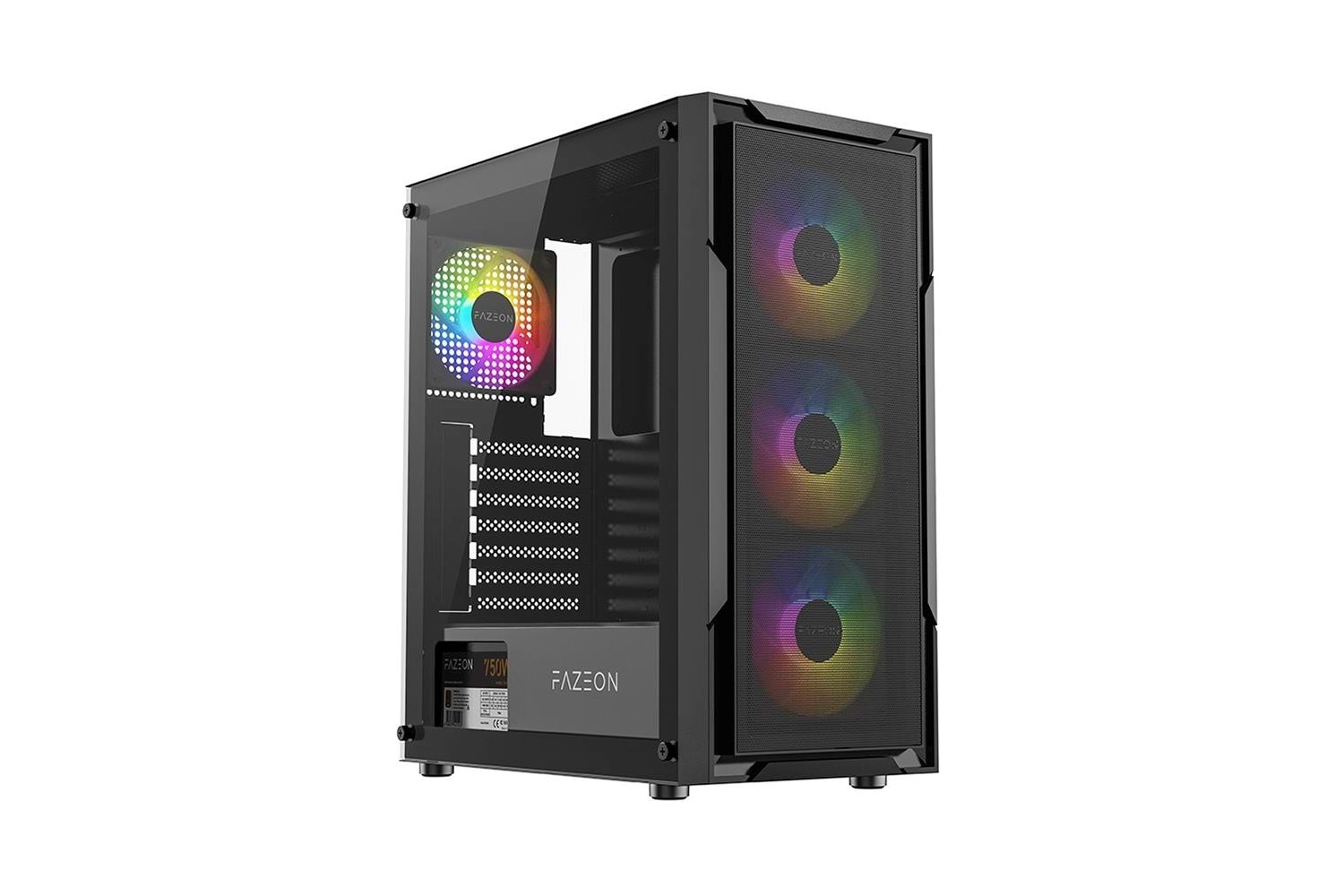 FAZEON 650W 80+ 4X120MM RGB FANLI BEYAZ F11 GAMİNG BİLGİSAYAR KASASI