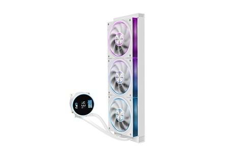 Dragos FrostBite V2 Dijital Isı Göstergeli ARGB 360mm BEYAZ İşlemci Sıvı Soğutucu