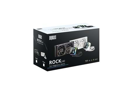 Dragos Rock 240 BEYAZ Intel&AMD 240MM Led Ekranlı ARGB Sıvı Soğutucu