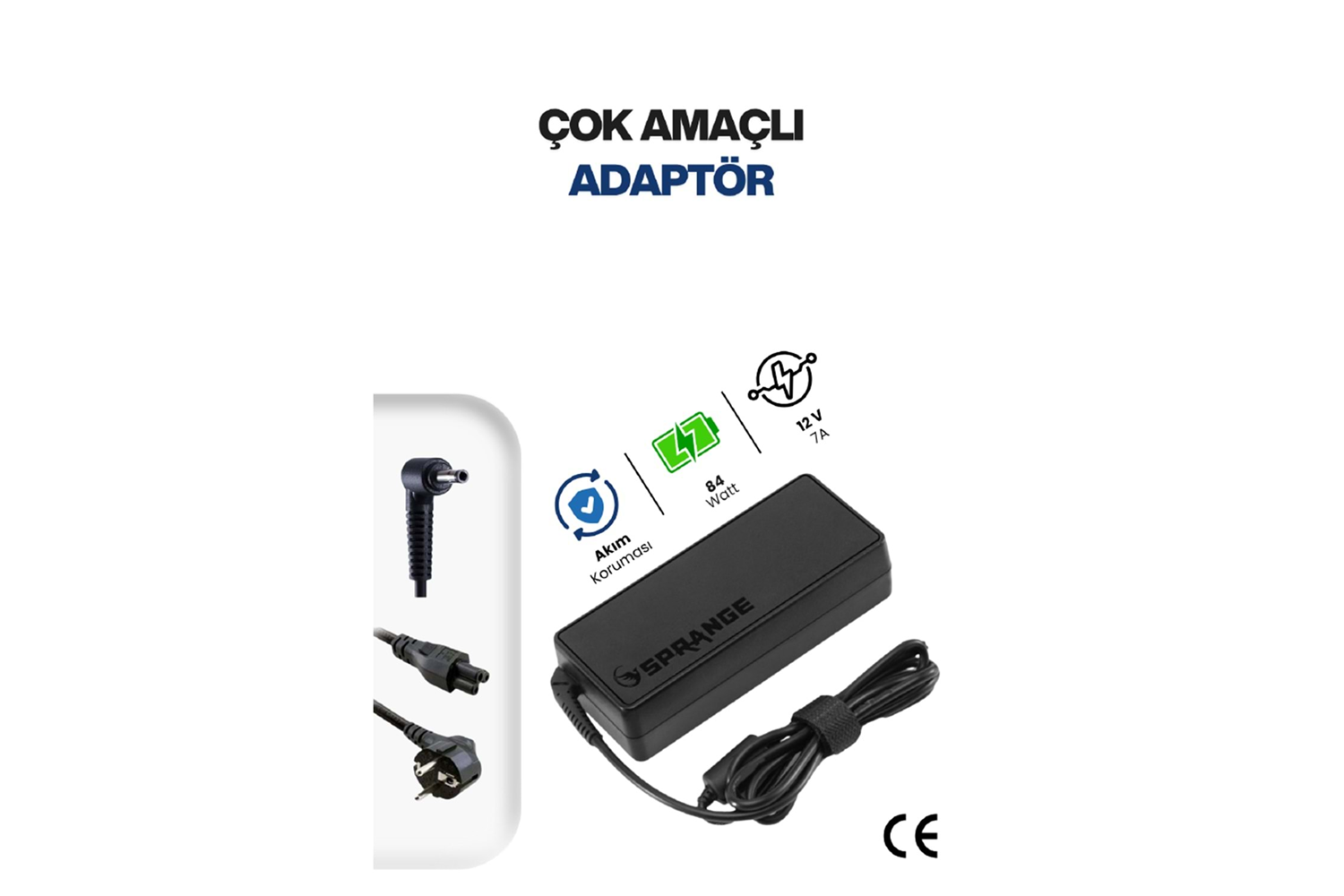 12V 7A 5.5*2.5 ADAPTÖR KAYIT CİHAZI MONİTÖR SRL30 SPRANGE
