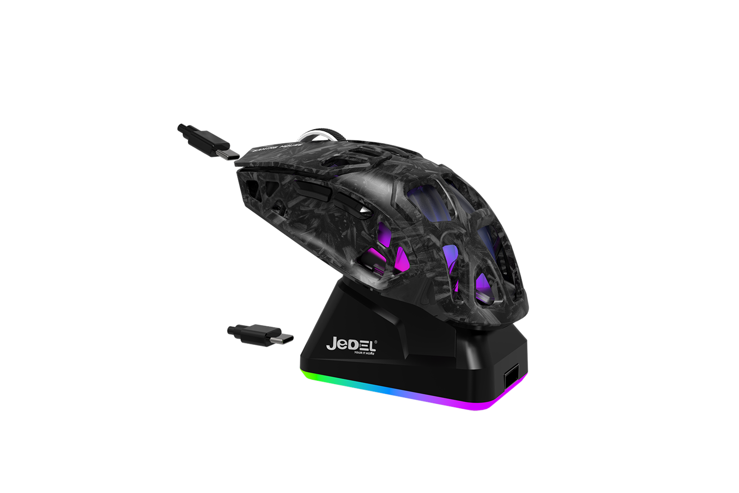 JEDEL GWH-111 ÜÇ MODLU RGB ŞARJ İSTASYONU GAMİNG KABLOSUZ+BLUETOOTH 2.4GHZ OPTİK MOUSE