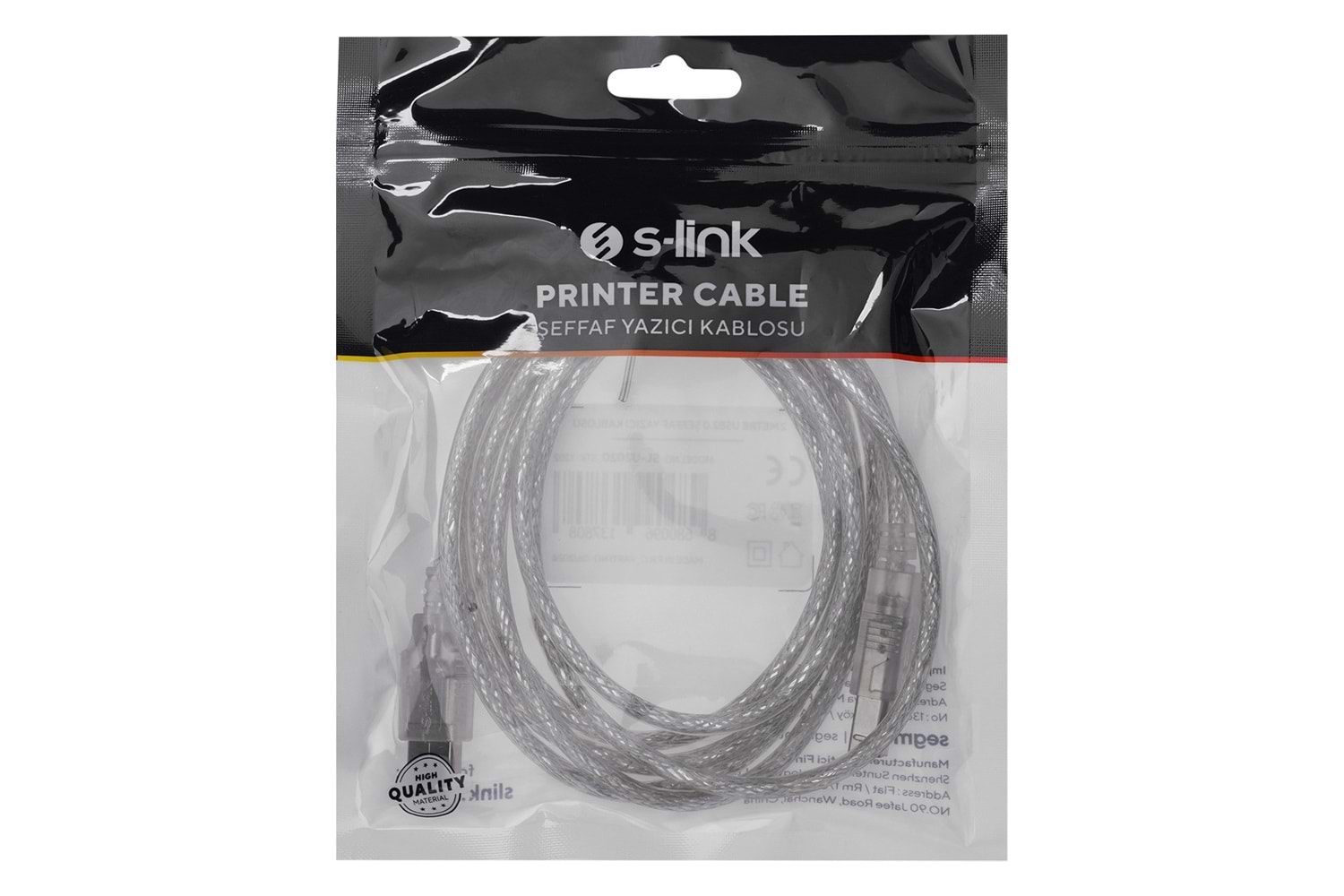2 METRE S-LİNK SL-U2020 USB 2.0 YAZICI KABLOSU