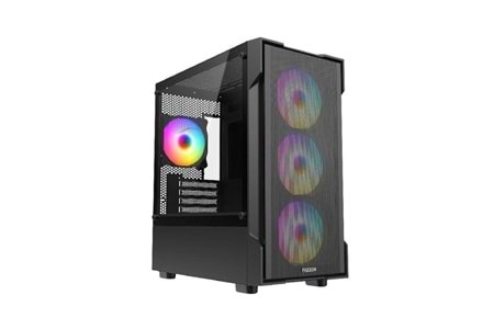 FAZEON 650W 80+ 4X120MM RGB FANLI SİYAH GAMİNG BİLGİSAYAR KASASI-F12
